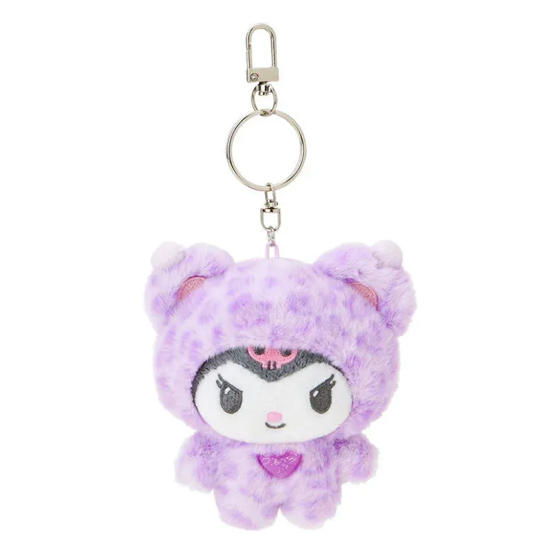Kawaii Sanrio Character in Leopard Print Keychain | Cute & Stylish Accessory
