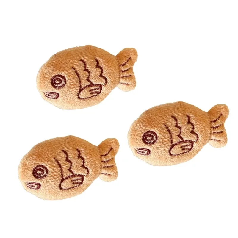 Kawaii Taiyaki Fish Brooch 🐟✨ Cute Plush Lapel Pin Set - Adorable Jewelry for All Ages! 🎀