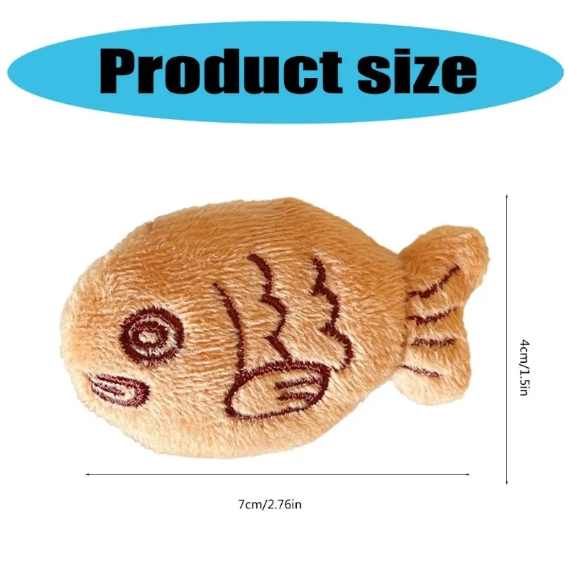 Kawaii Taiyaki Fish Brooch 🐟✨ Cute Plush Lapel Pin Set - Adorable Jewelry for All Ages! 🎀