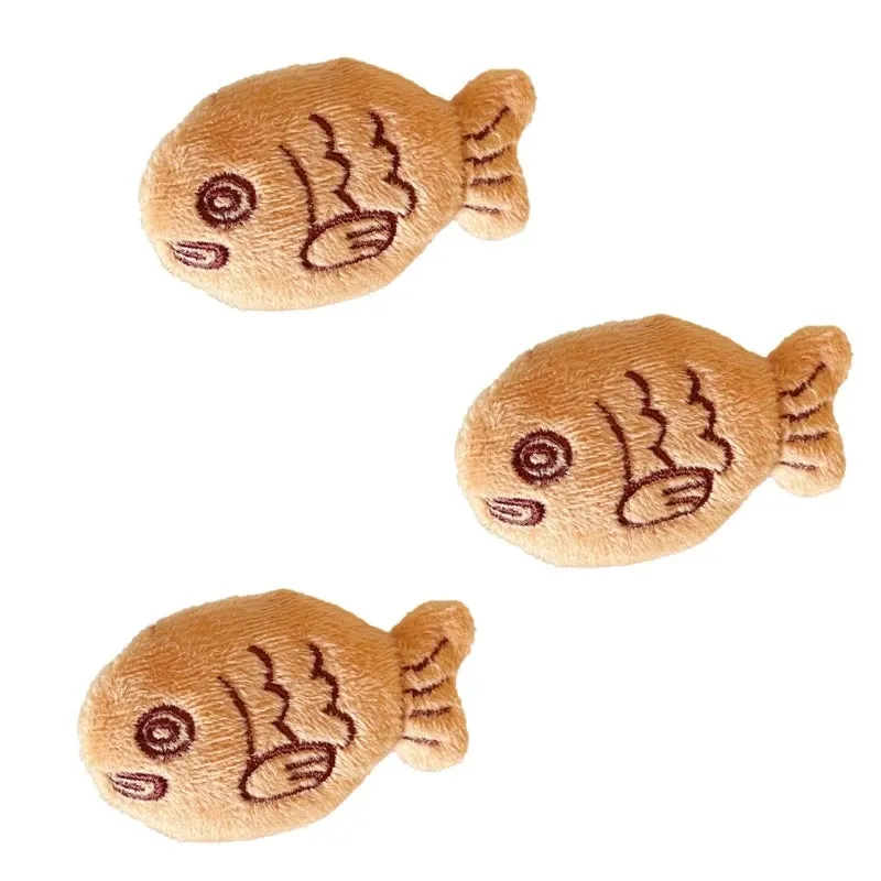 Kawaii Taiyaki Fish Brooch 🐟✨ Cute Plush Lapel Pin Set - Adorable Jewelry for All Ages! 🎀