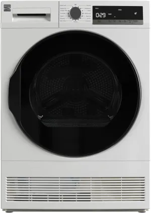 Kenmore 4.0 cu. ft. Ventless Compact Front Load Electric Dryer-with Guard to Reduce Wrinkles & Static-Sanitize and Smart Sensor Drying-LED-Energy Star Certified, White
