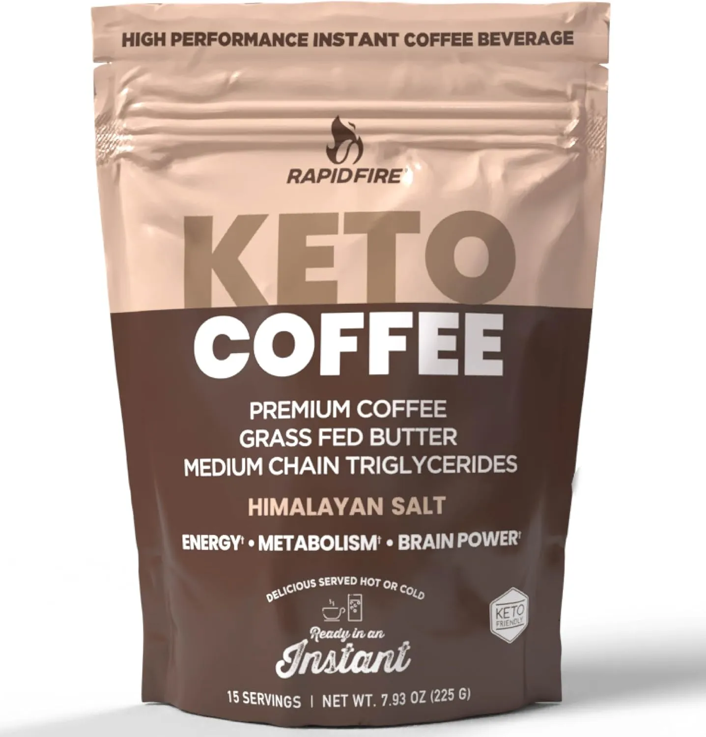 Ketogenic High Performance Instant Coffee Mix, Supports Energy and Metabolism, 15 Servings, brown, 7.93 ounce (pack of 1)