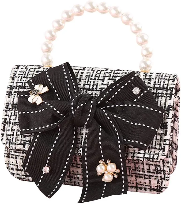 Korean Kids Purses and Handbags Crossbody Girls Faux Pearl Hand Bags Little Girl Small Coin