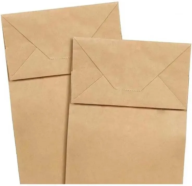 Kraft Paper Bags - 4 lb (5 x 3 x 10 inch) Brown Lunch Sandwich Bags for Bake Sales, Grocery, Retail, Candy, Farmers Market and Takeout (500)