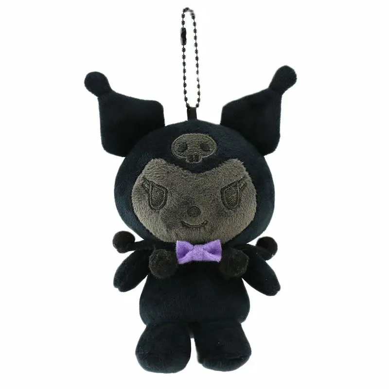 Kuromi Plush Keychains in Assorted Attires
