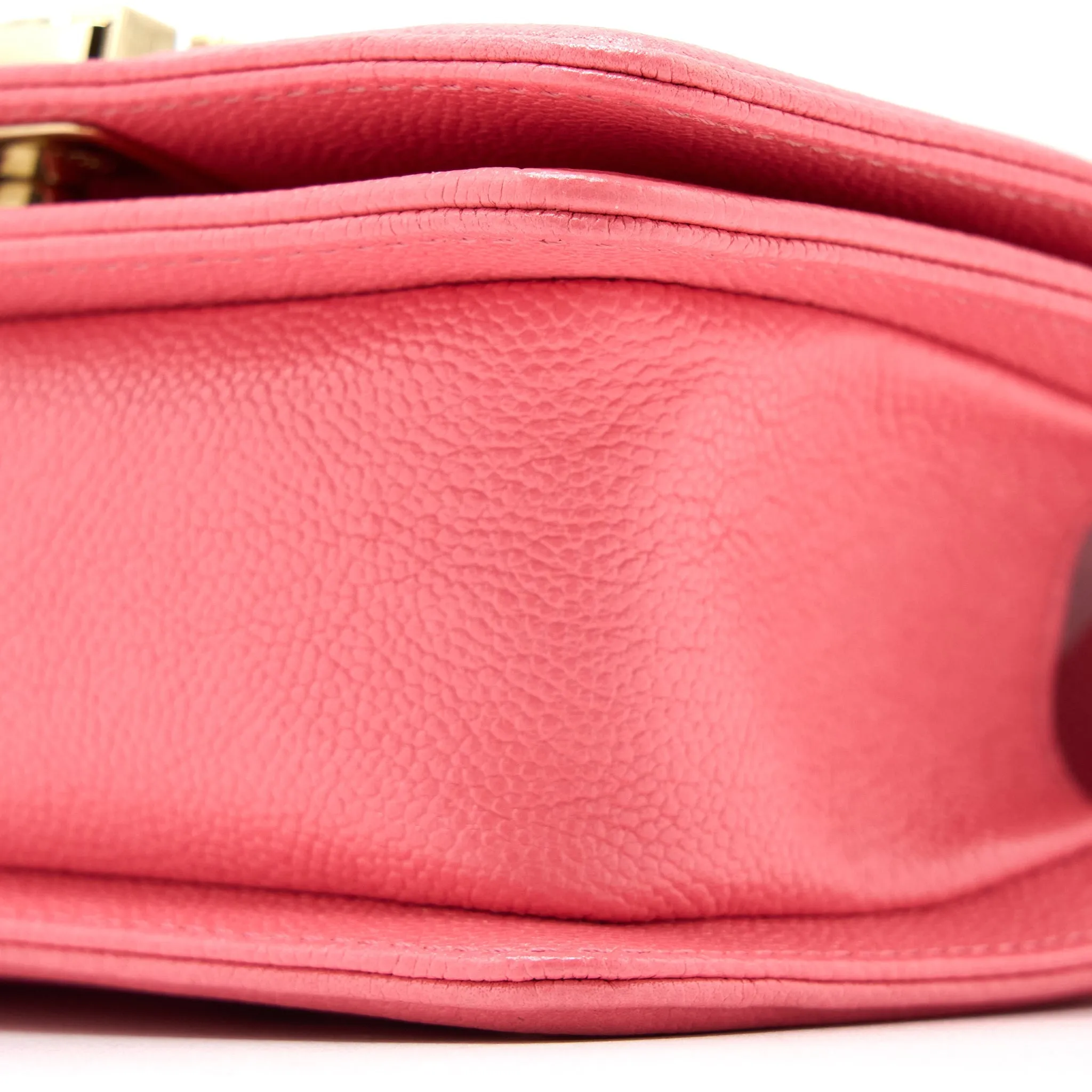 L Pink Bag (Microchip) Chevron Mini Super Boy Caviar Ending soon Efficient delivery Chanel