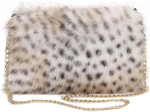 LA CARRIE Faux Fur Crossbody Bags for Women Shoulder Bag Purse Handbags Shoulder Strap