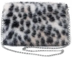 LA CARRIE Faux Fur Crossbody Bags for Women Shoulder Bag Purse Handbags Shoulder Strap