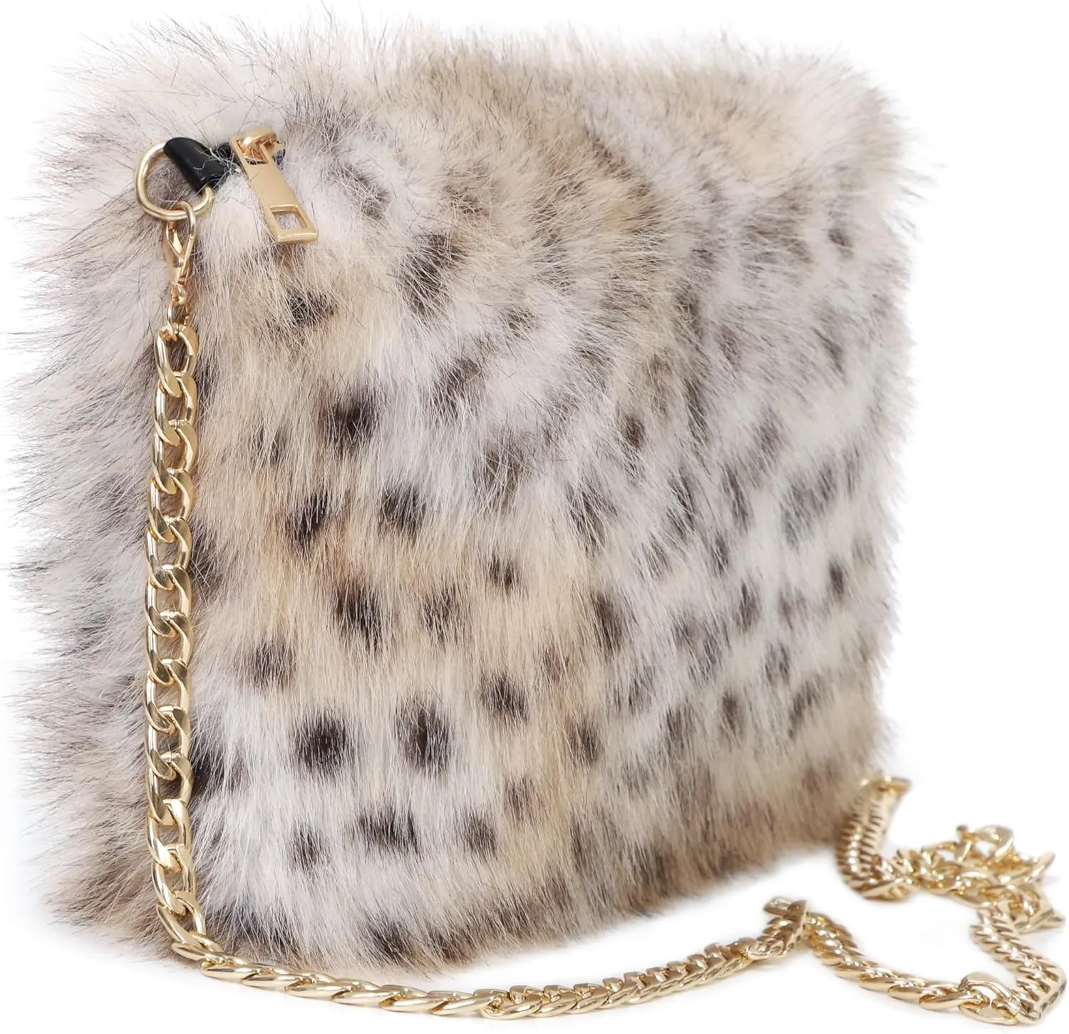 LA CARRIE Faux Fur Crossbody Bags for Women Shoulder Bag Purse Handbags Shoulder Strap