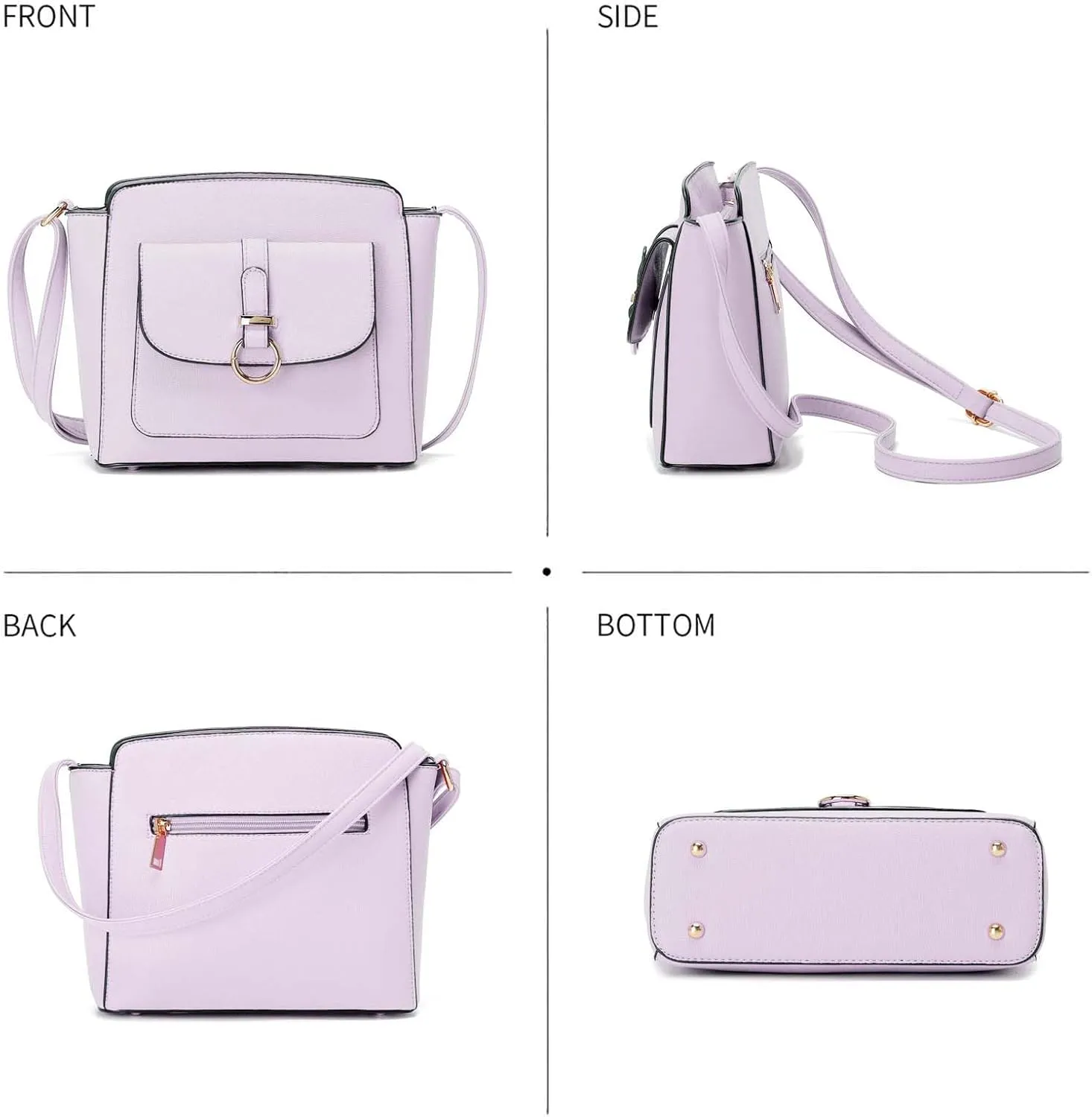 LA TERRE Lightweight Medium Crossbody Bags for Women, Small Crossbody Handbags Vegan Leather Shoulder Bag Purses