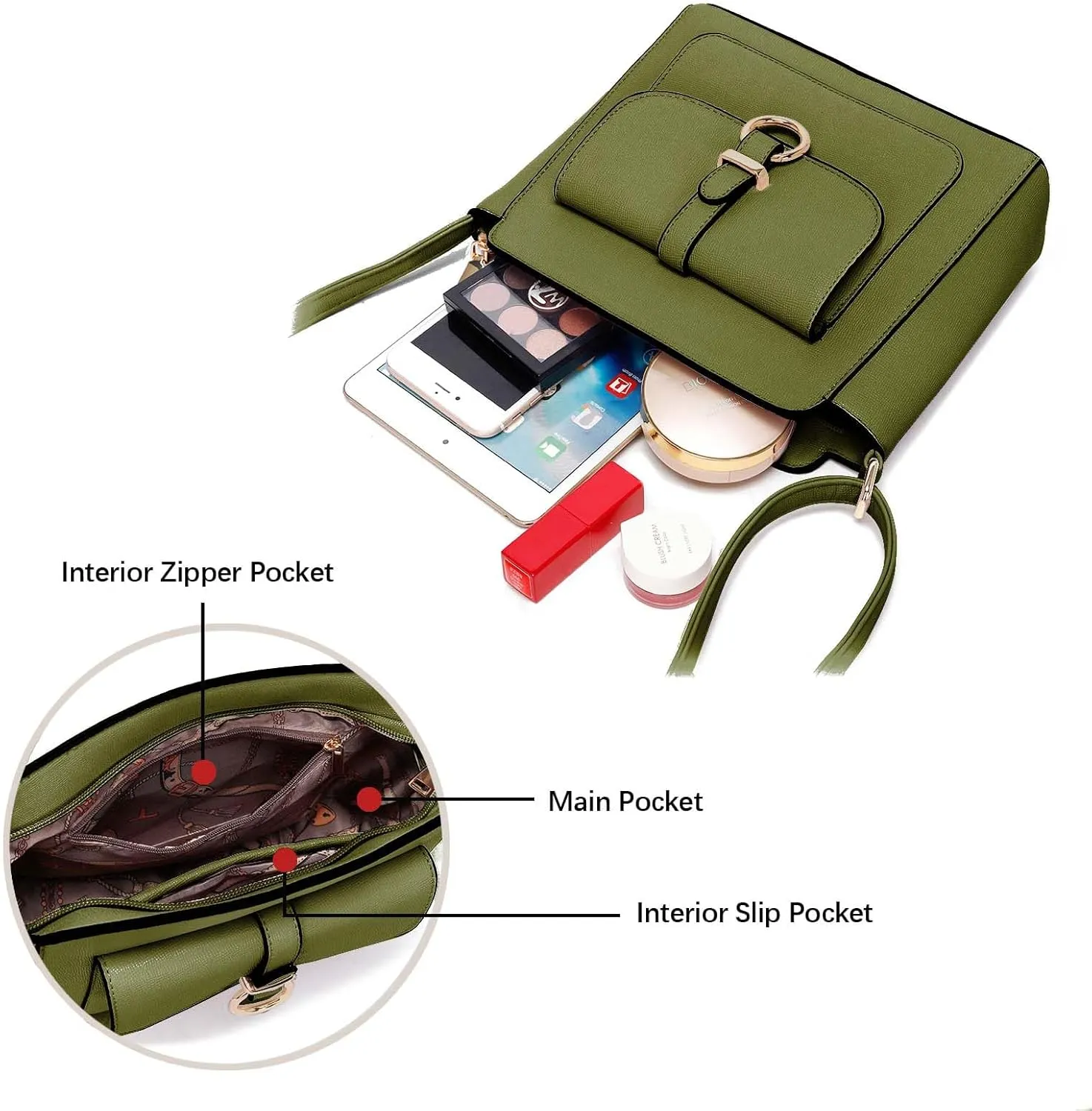 LA TERRE Lightweight Medium Crossbody Bags for Women, Small Crossbody Handbags Vegan Leather Shoulder Bag Purses