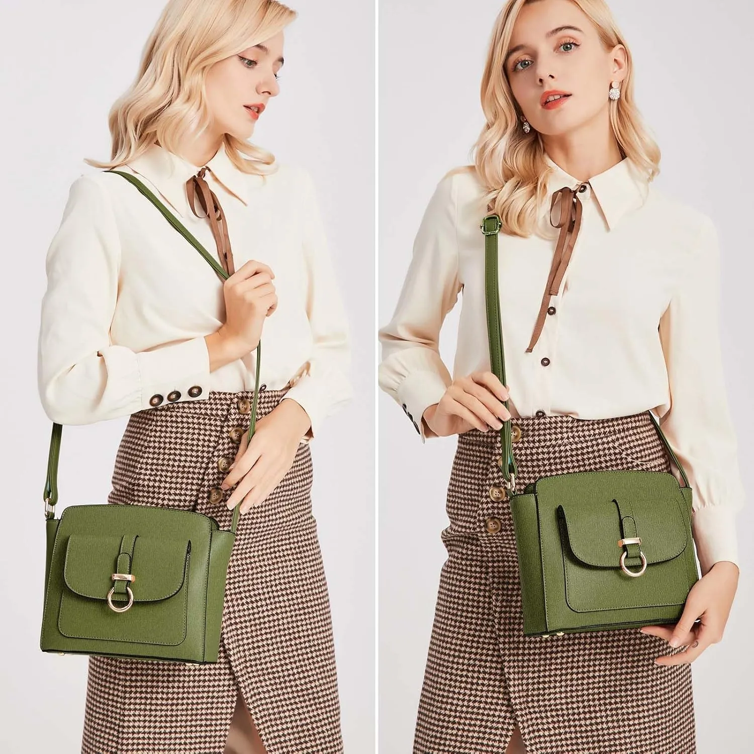 LA TERRE Lightweight Medium Crossbody Bags for Women, Small Crossbody Handbags Vegan Leather Shoulder Bag Purses