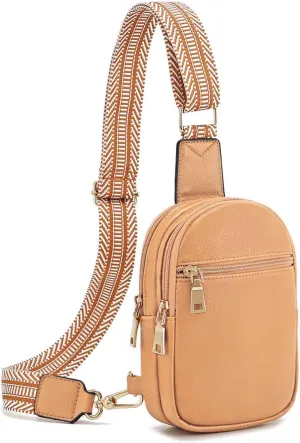 LA TERRE Small Sling Bag for Women Vegan Leather Crossbody Bags Fanny Pack Chest Bag for Women