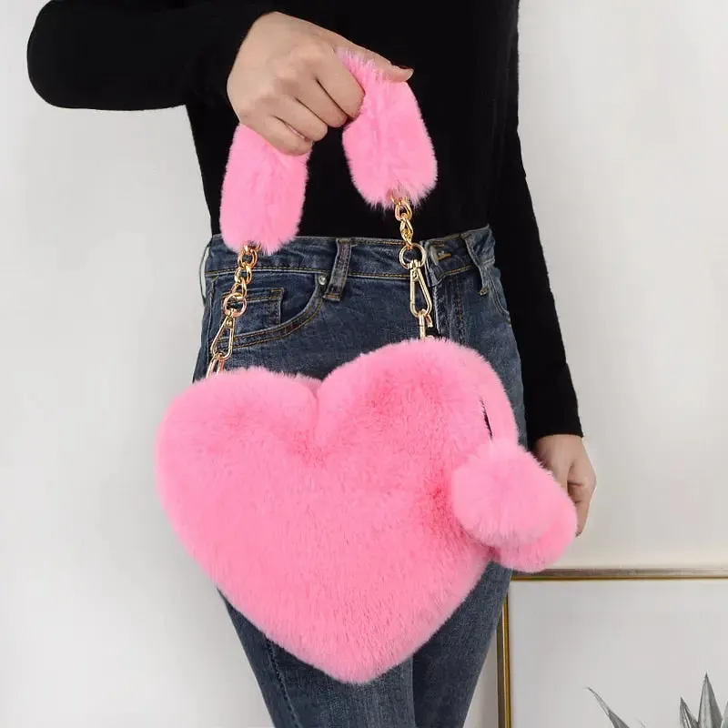 Ladies Heart Shaped Shoulder Bag