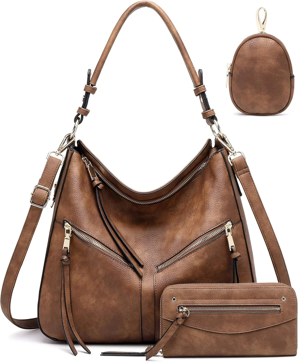 lapsting Hobo Bags for Women Handbags Purse Ladies Boho Shoulder Bag Crossbody Purses Faux Leather