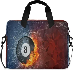 Laptop Bag Computer Bags Messenger Shoulder Bag Briefcase Billiard Ball on Fire Water for Business Office Work