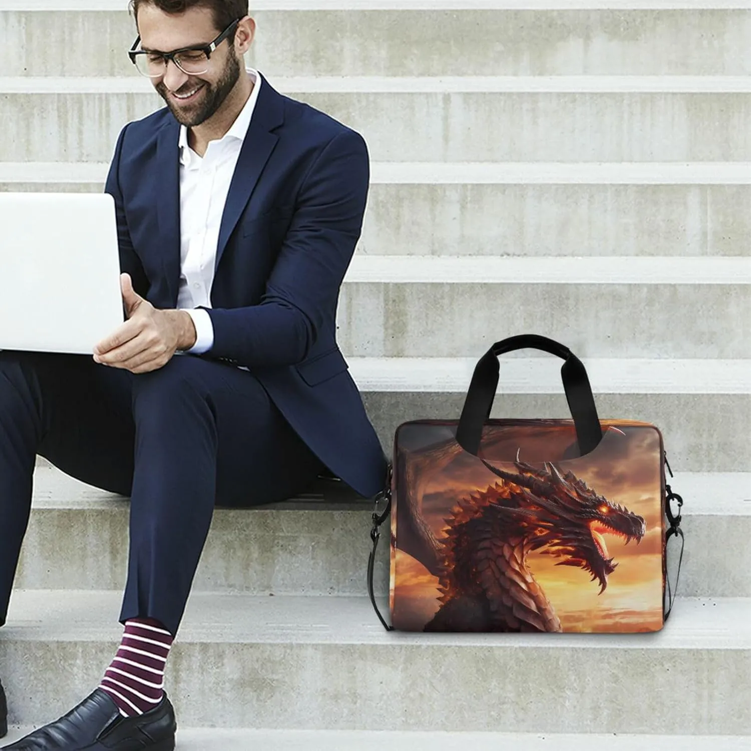 Laptop Bag Computer Bags Messenger Shoulder Bag Briefcase Magic Gnomes for Business Office Work