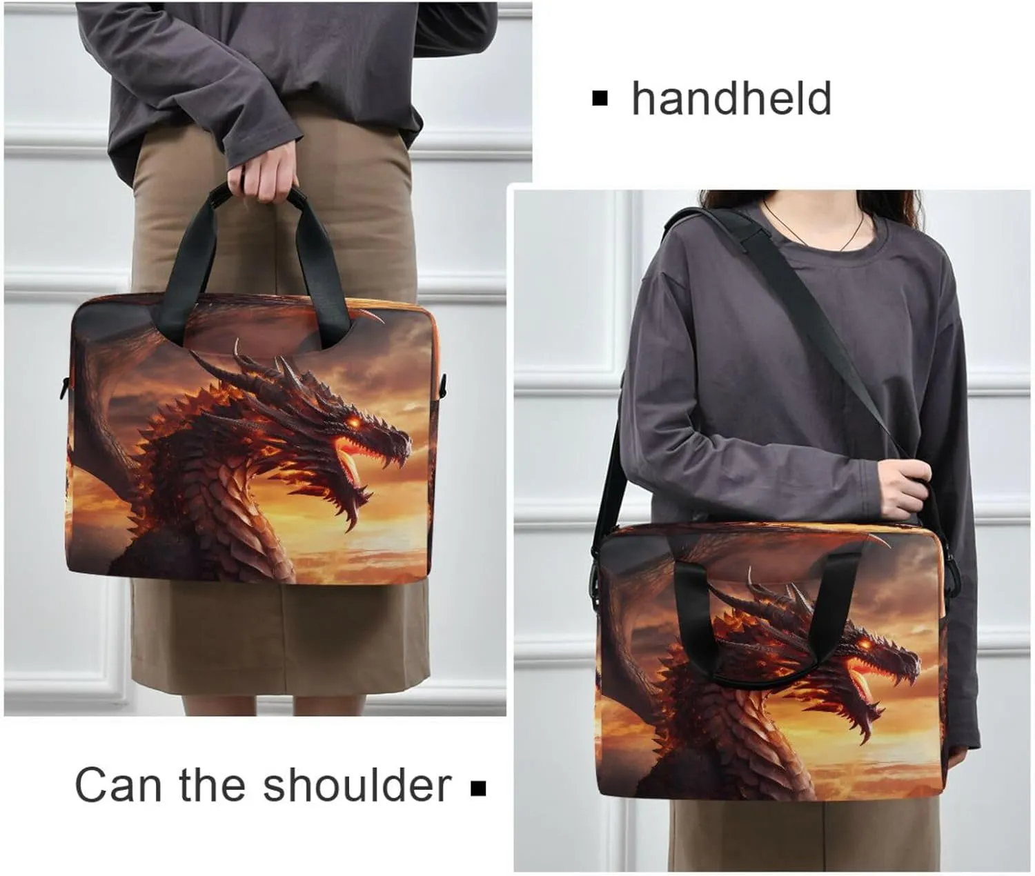 Laptop Bag Computer Bags Messenger Shoulder Bag Briefcase Magic Gnomes for Business Office Work