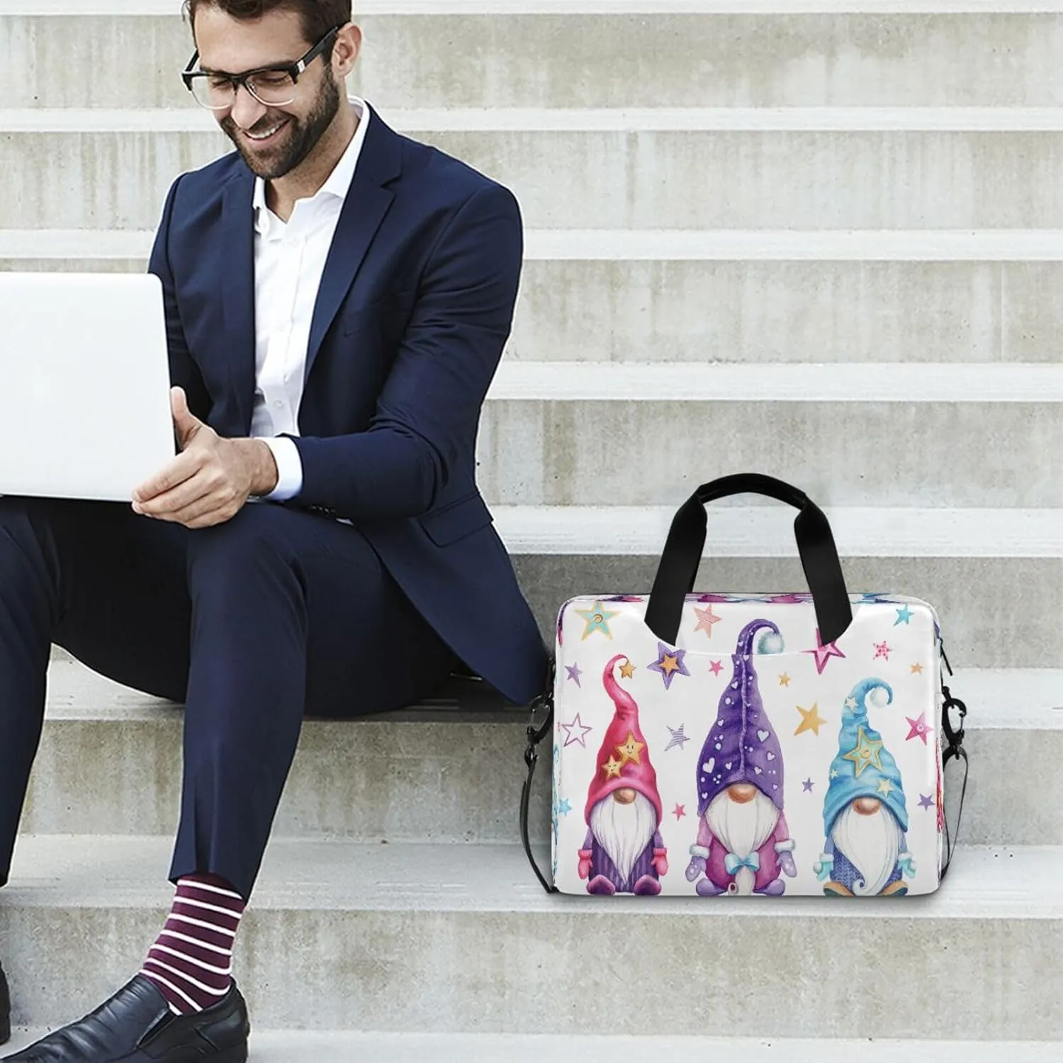 Laptop Bag Computer Bags Messenger Shoulder Bag Briefcase Magic Gnomes for Business Office Work