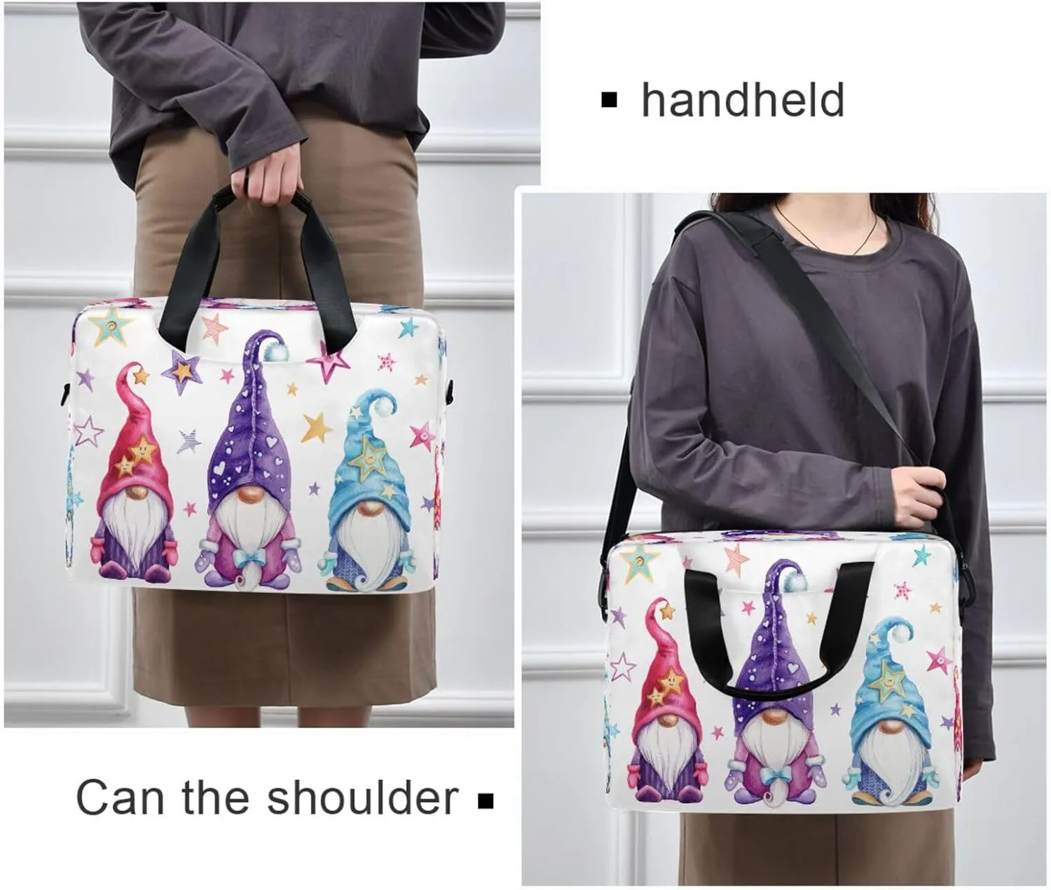 Laptop Bag Computer Bags Messenger Shoulder Bag Briefcase Magic Gnomes for Business Office Work