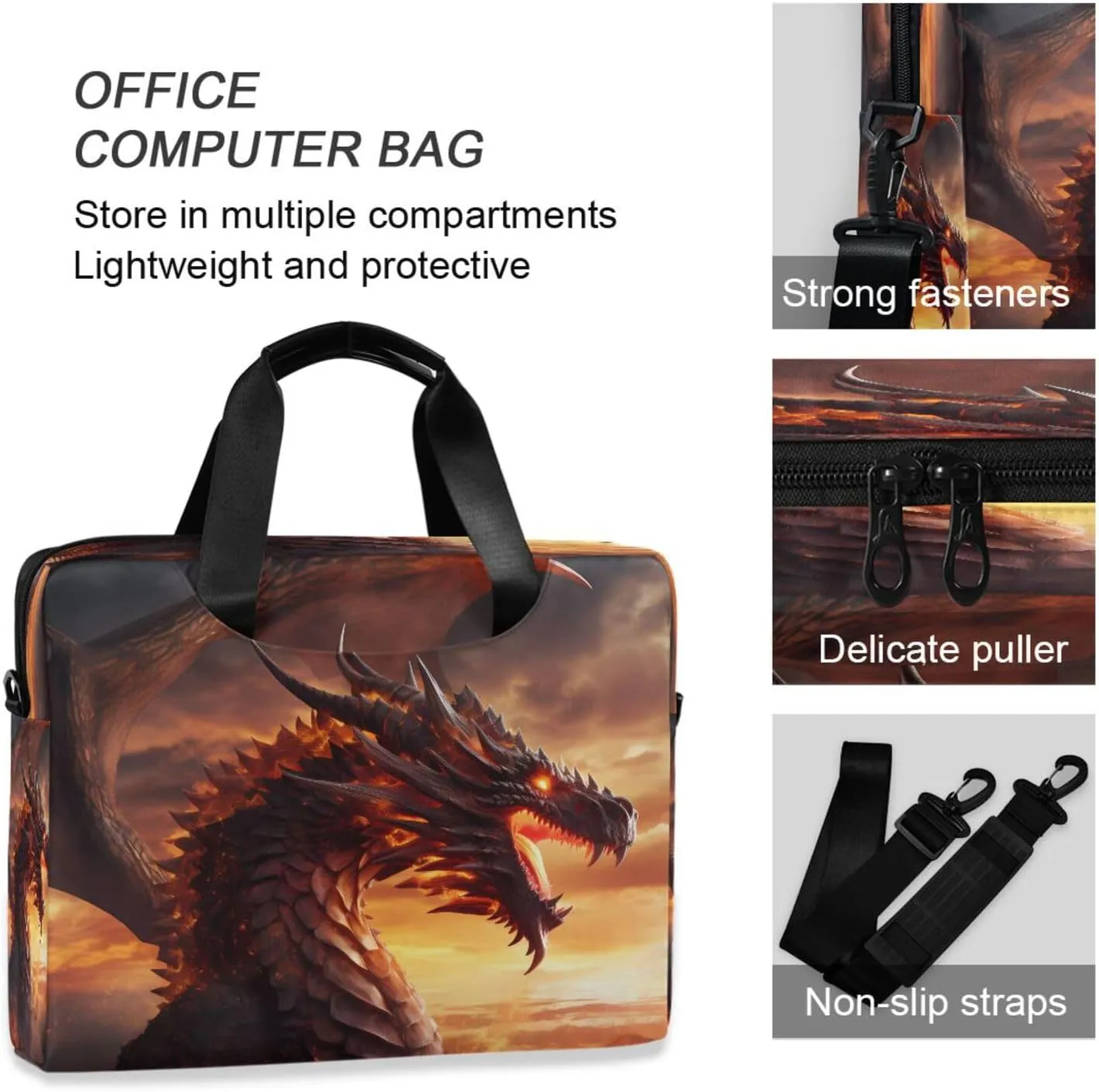 Laptop Bag Computer Bags Messenger Shoulder Bag Briefcase Magic Gnomes for Business Office Work