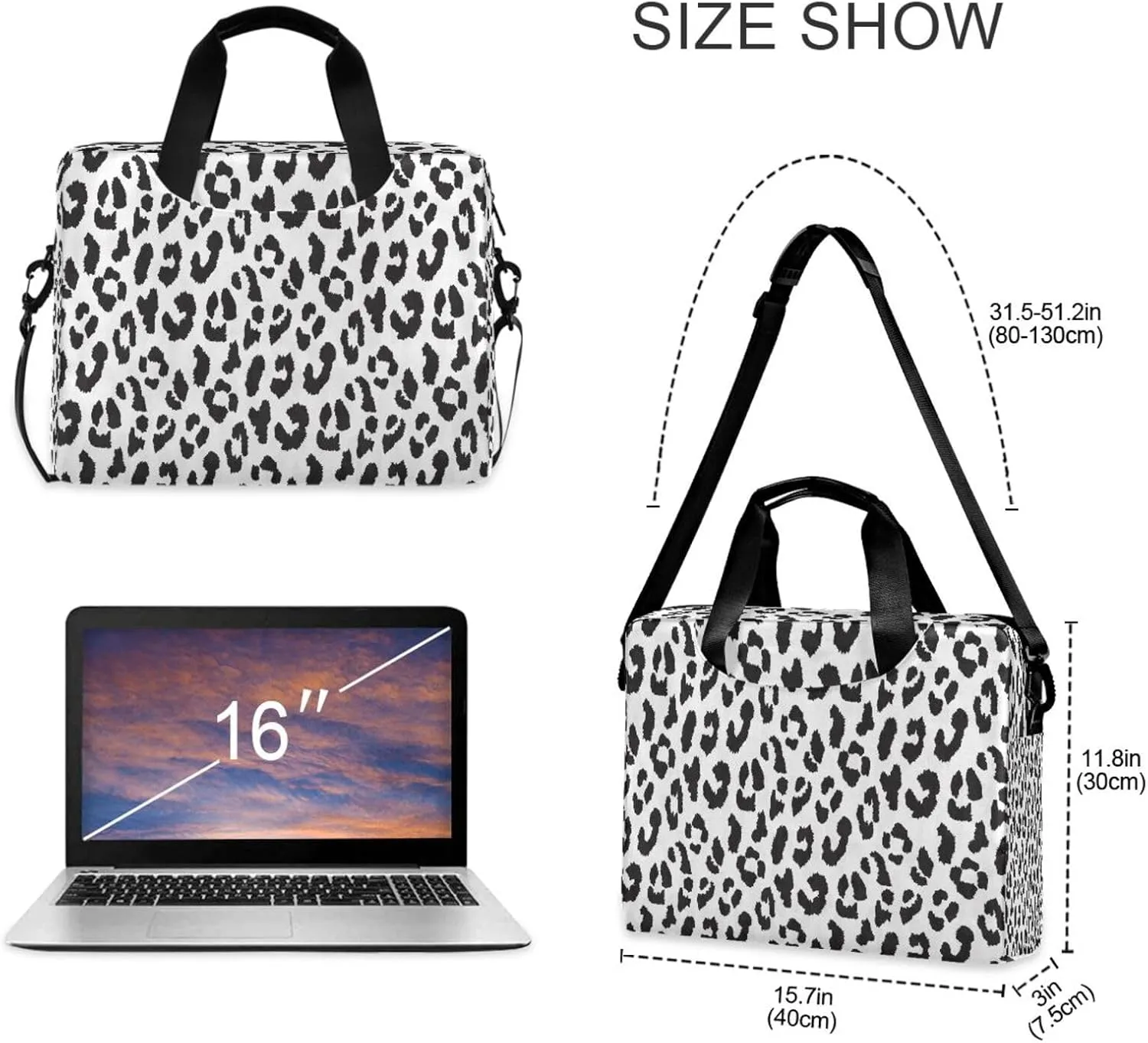 Laptop Bag Computer Bags Messenger Shoulder Bag Briefcase Magic Gnomes for Business Office Work