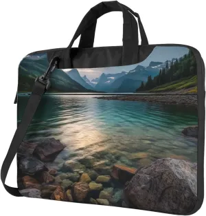 Laptop Sleeve Bag Shockproof Notebook Case Glacier National Park Computer Carrying Case with Shoulder Strap 15.6 inch