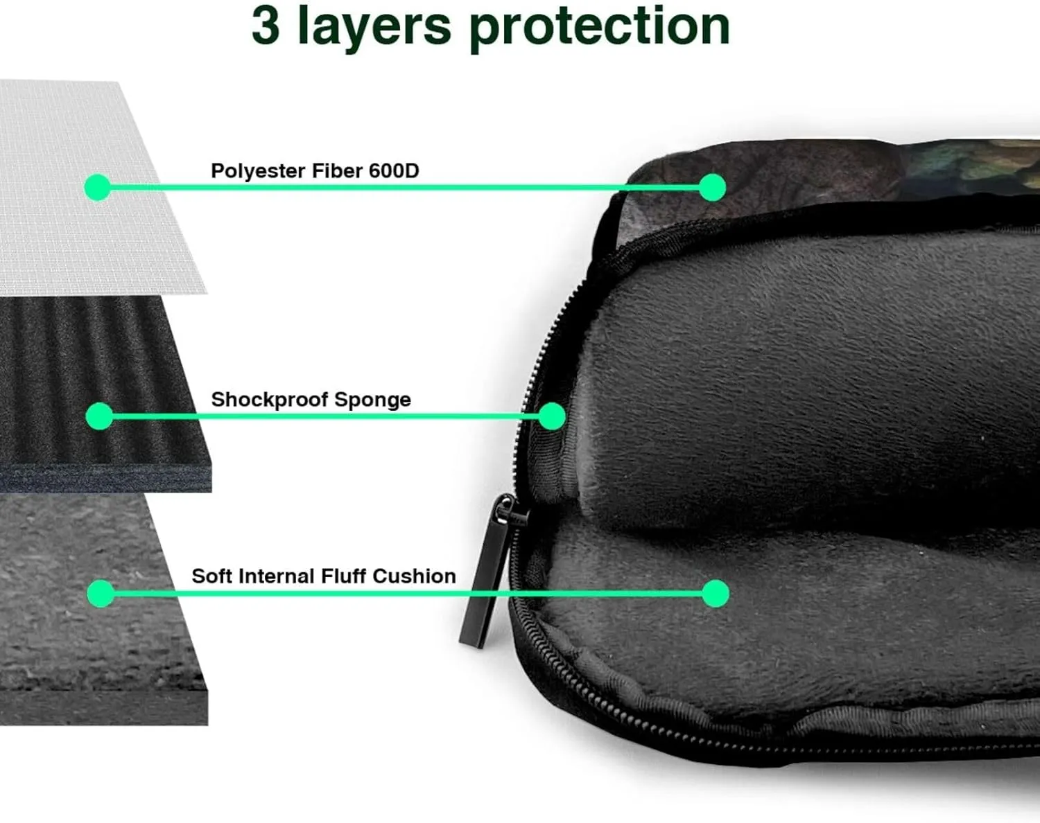 Laptop Sleeve Bag Shockproof Notebook Case Glacier National Park Computer Carrying Case with Shoulder Strap 15.6 inch