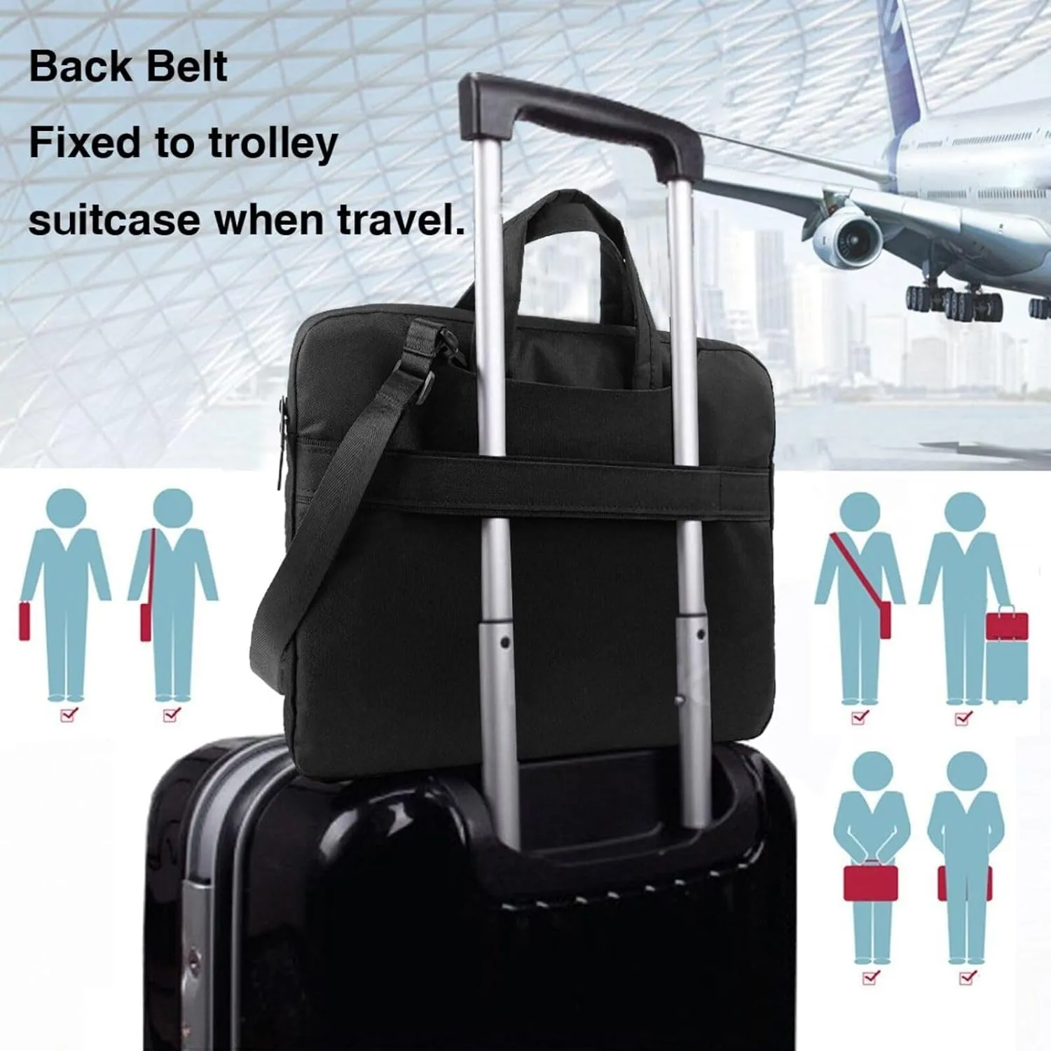 Laptop Sleeve Bag Shockproof Notebook Case Glacier National Park Computer Carrying Case with Shoulder Strap 15.6 inch