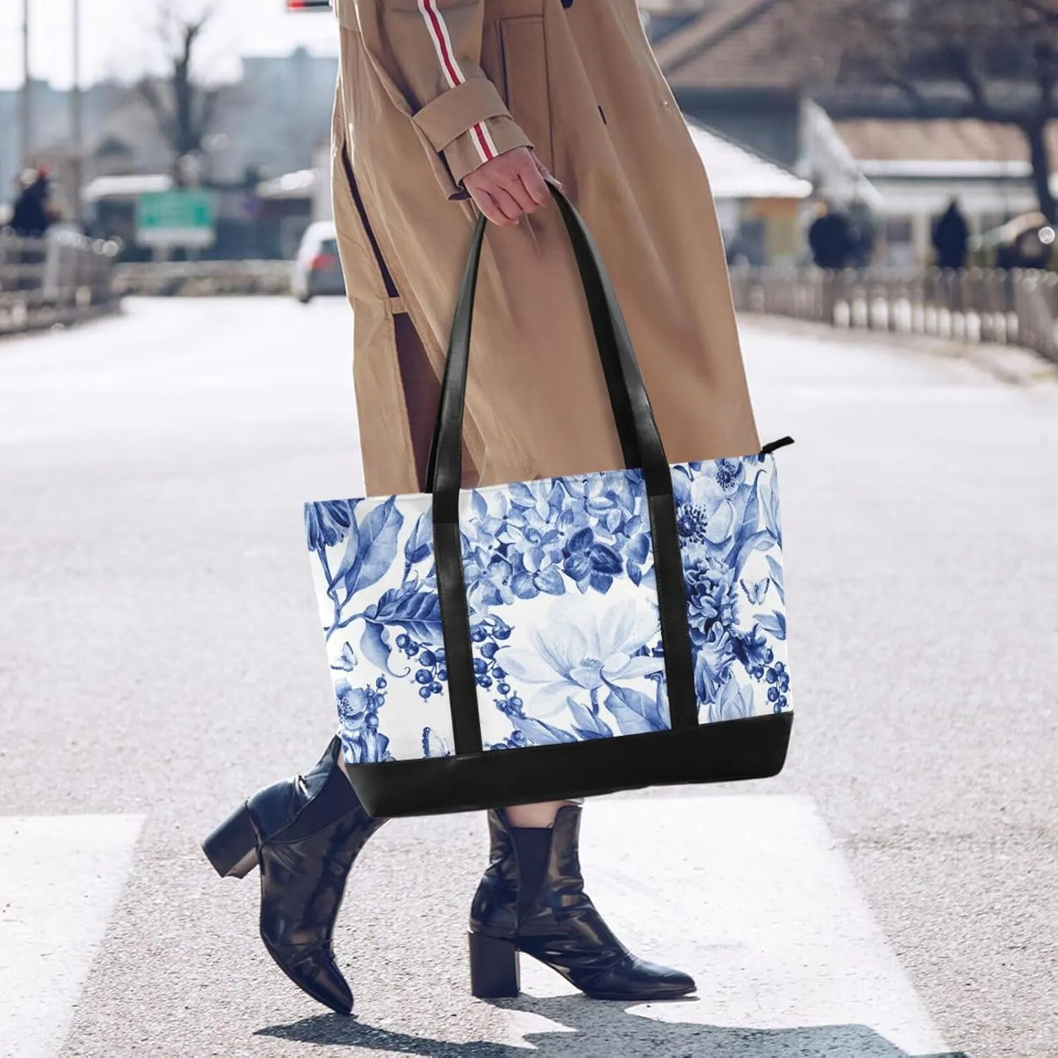 Laptop Tote Bag for Women 15.6in Tote Bag Laptop Compartment Work Bag Office Computer Teacher Travel Shoulder Bag