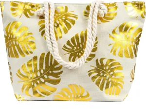 Large Beach Tote Bag, Top Zipper Boat Bag