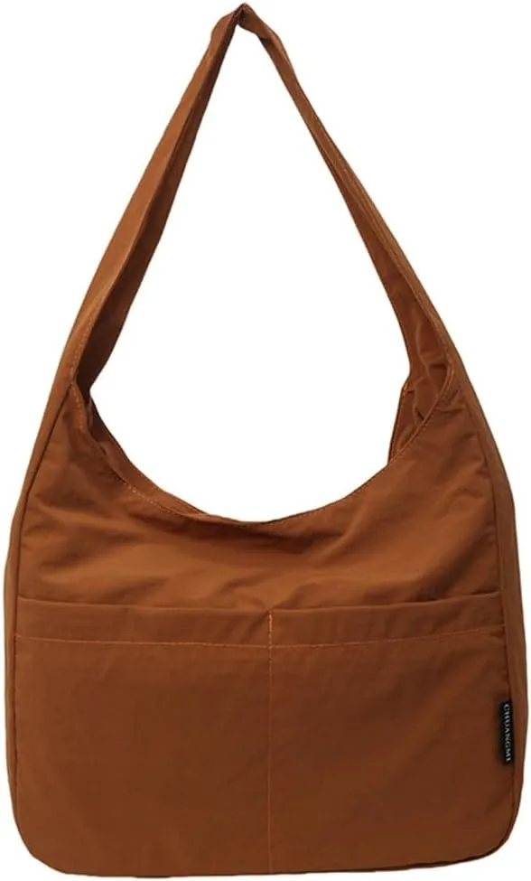 Large Tote Bag For Women Nylon Shoulder Bags For Women Simple Crescent Bag Sling Bag Purses College Travel Outdoor