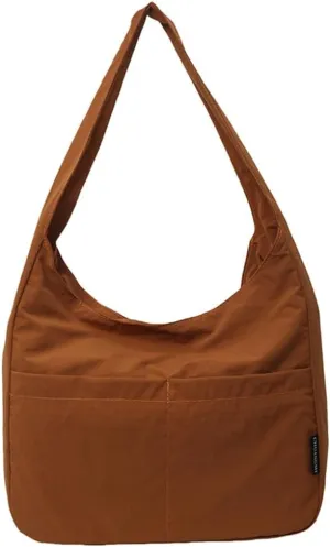 Large Tote Bag For Women Nylon Shoulder Bags For Women Simple Crescent Bag Sling Bag Purses College Travel Outdoor