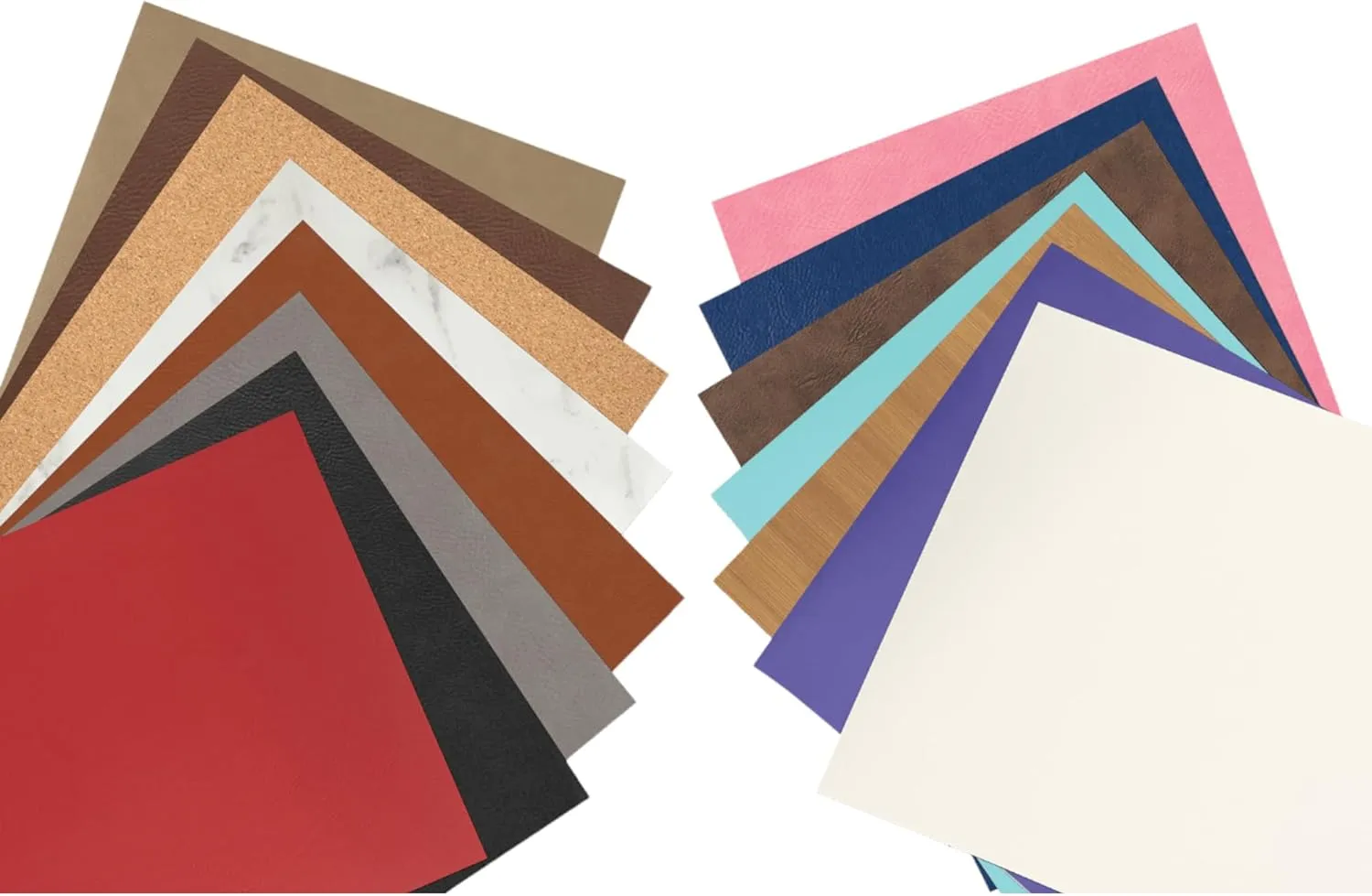 Leather Sheets for Laser Engraving with Adhesive Backing, Laserable Leatherette 12" x 18", Glowforge FSL Supplies and Materials (Rustic/Silver)