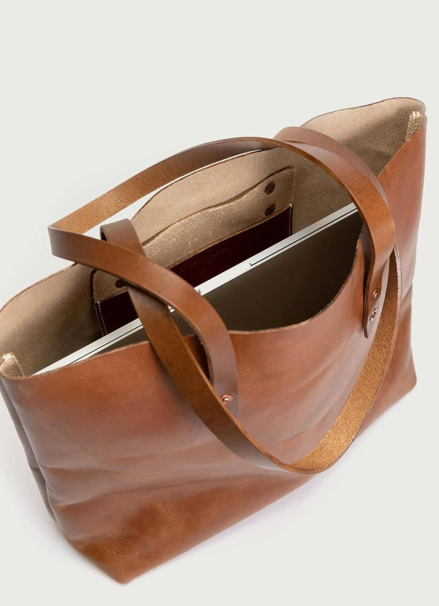 Leather Simple Tote Bag for Women