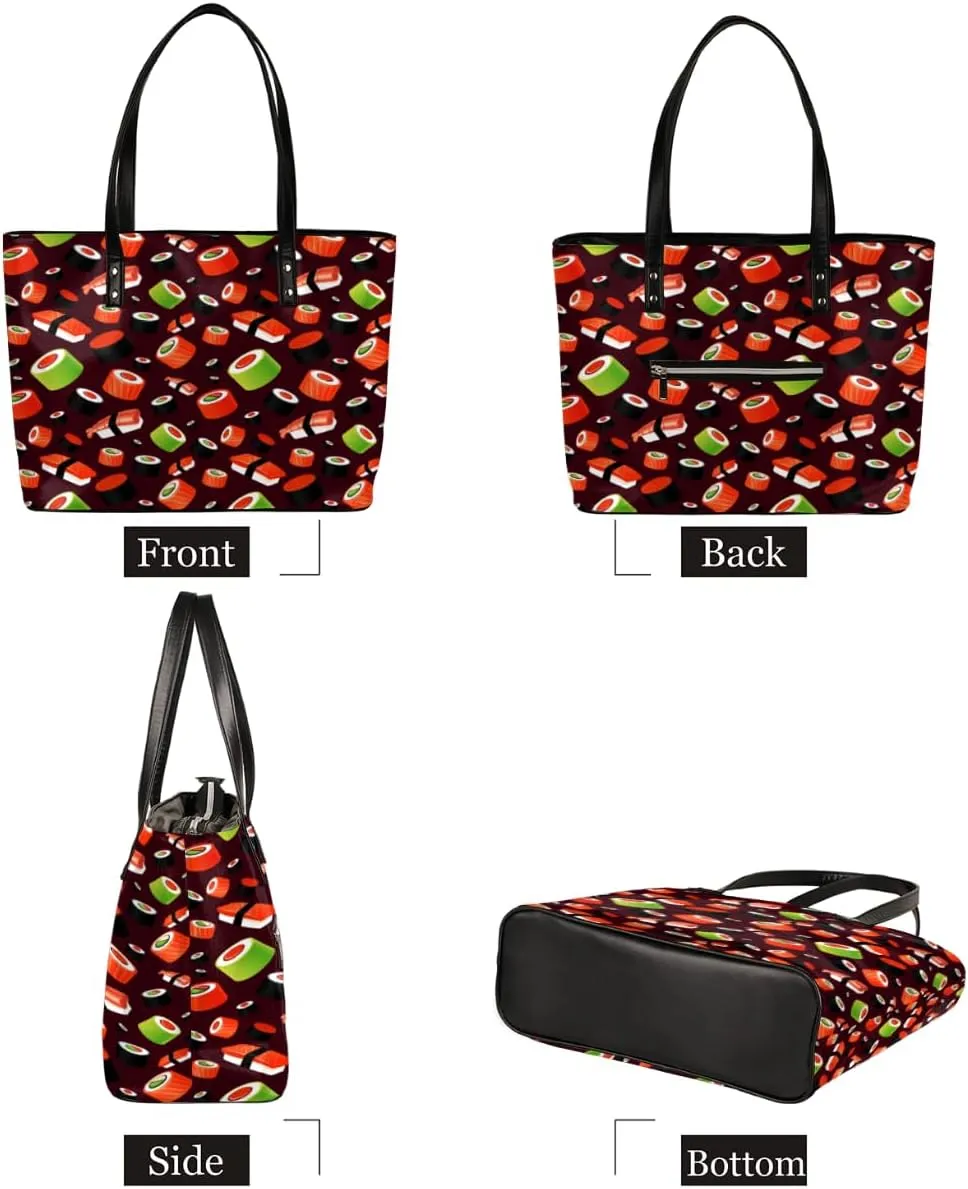 Leather Tote Bag for Women Fashion Shoulder Bag Purses and Handbags Large Capacity Satchel Bags for Work Travel