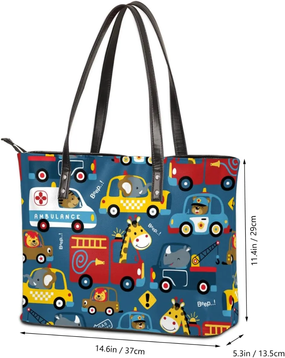 Leather Tote Bag for Women Fashion Shoulder Bag Purses and Handbags Large Capacity Satchel Bags for Work Travel