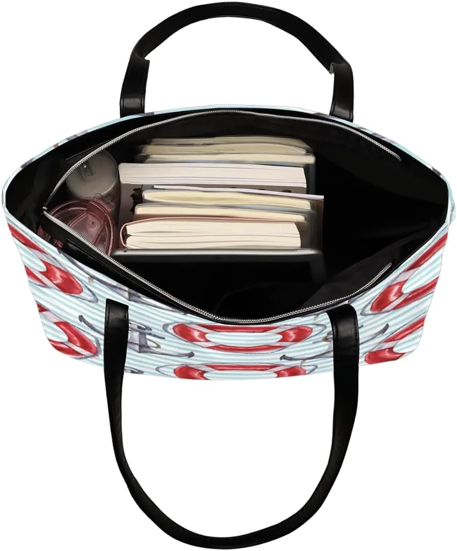Leather Tote Bag for Women Fashion Shoulder Bag Purses and Handbags Large Capacity Satchel Bags for Work Travel