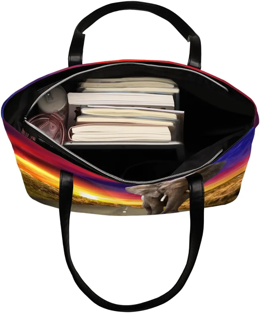 Leather Tote Bag for Women Fashion Shoulder Bag Purses and Handbags Large Capacity Satchel Bags for Work Travel