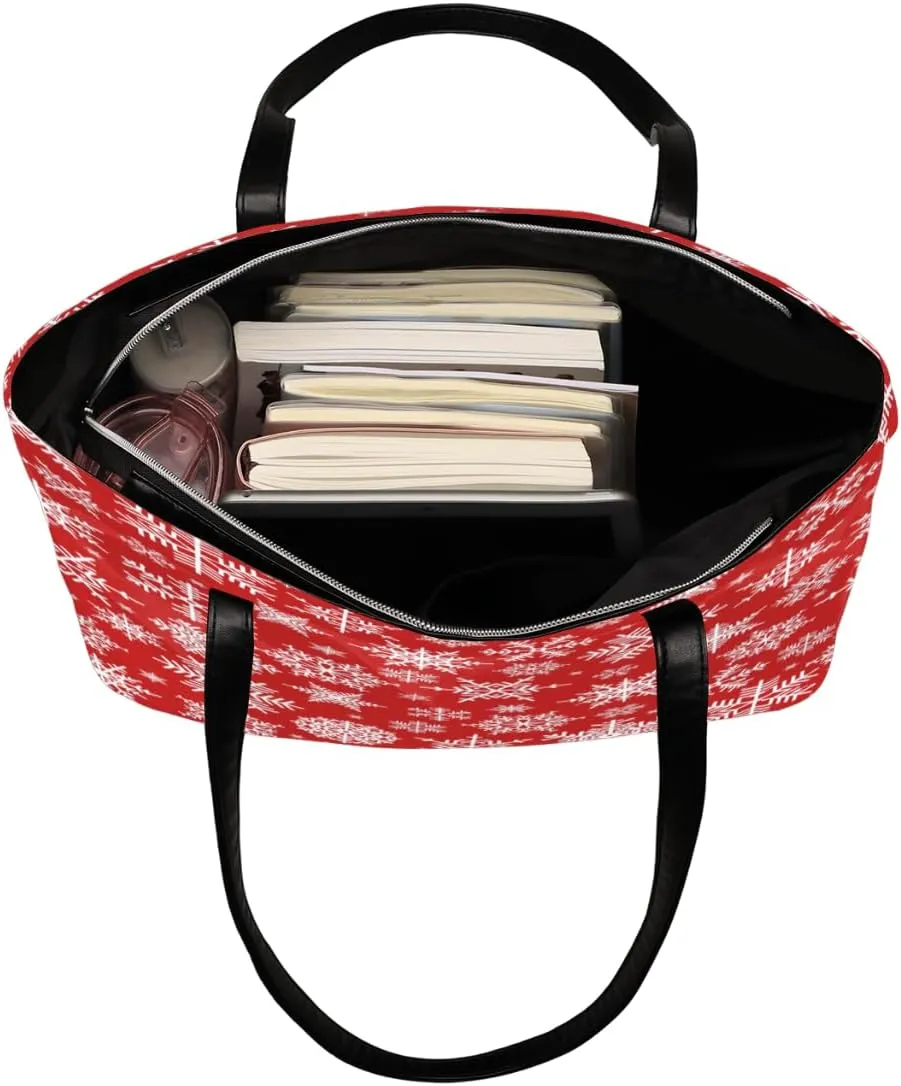 Leather Tote Bag for Women Fashion Shoulder Bag Purses and Handbags Large Capacity Satchel Bags for Work Travel