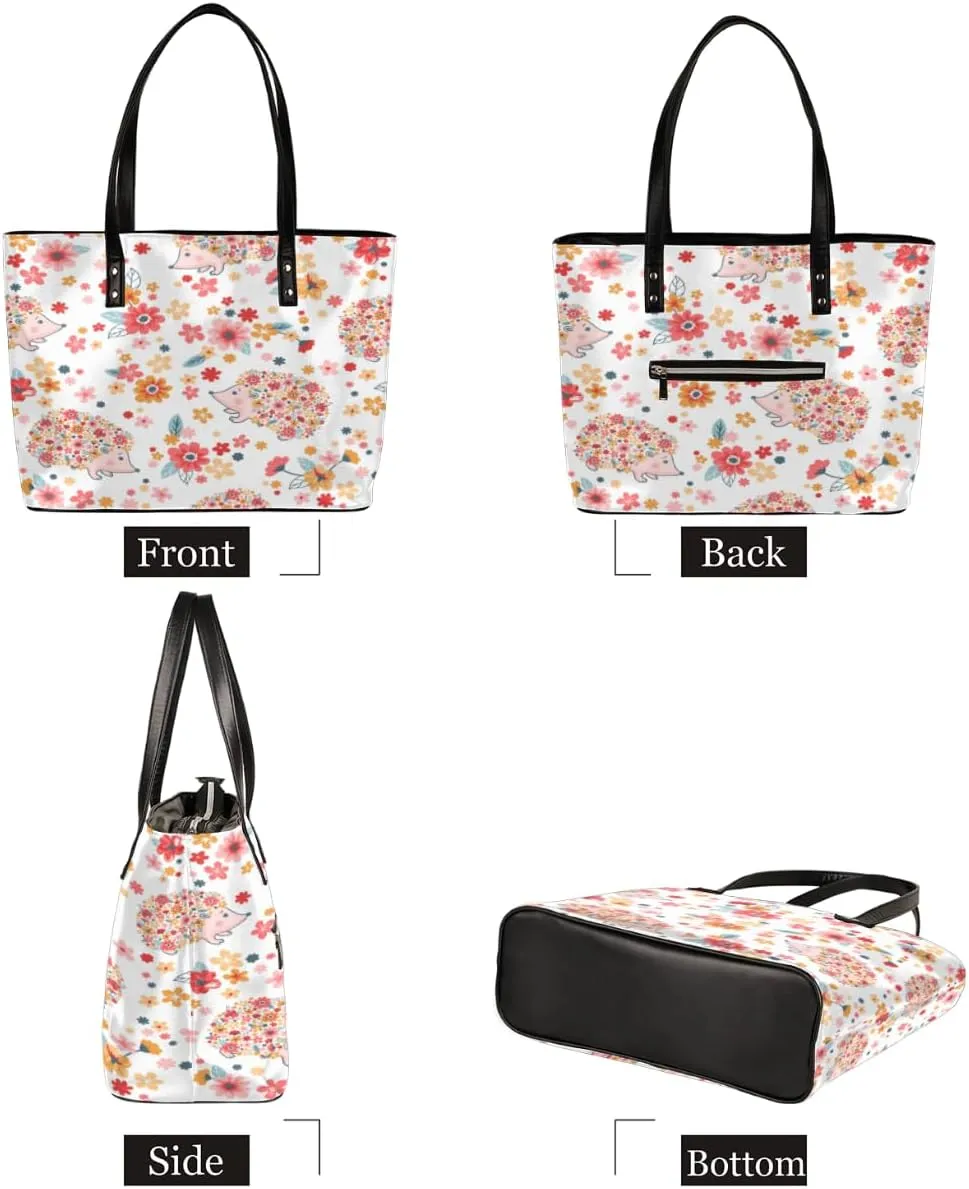Leather Tote Bag for Women Fashion Shoulder Bag Purses and Handbags Large Capacity Satchel Bags for Work Travel