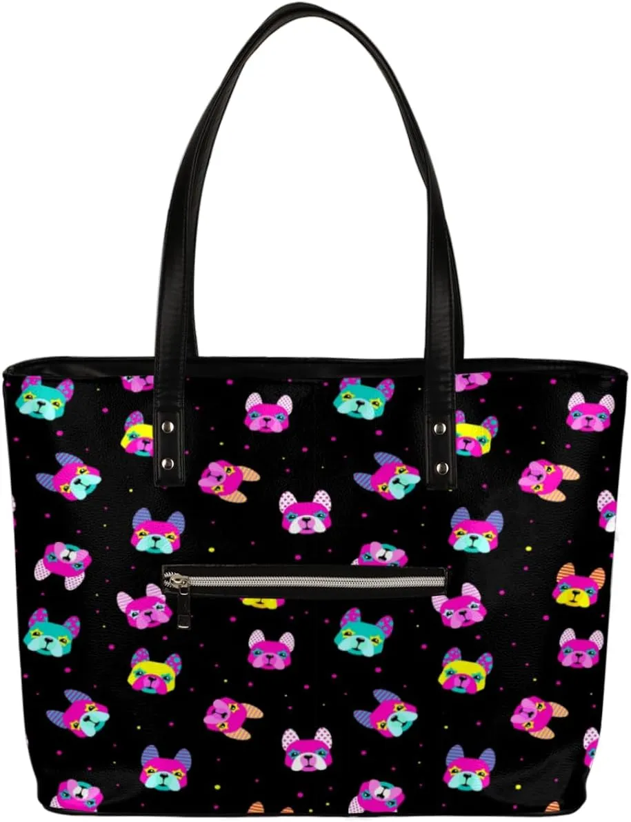 Leather Tote Bag for Women Fashion Shoulder Bag Purses and Handbags Large Capacity Satchel Bags for Work Travel