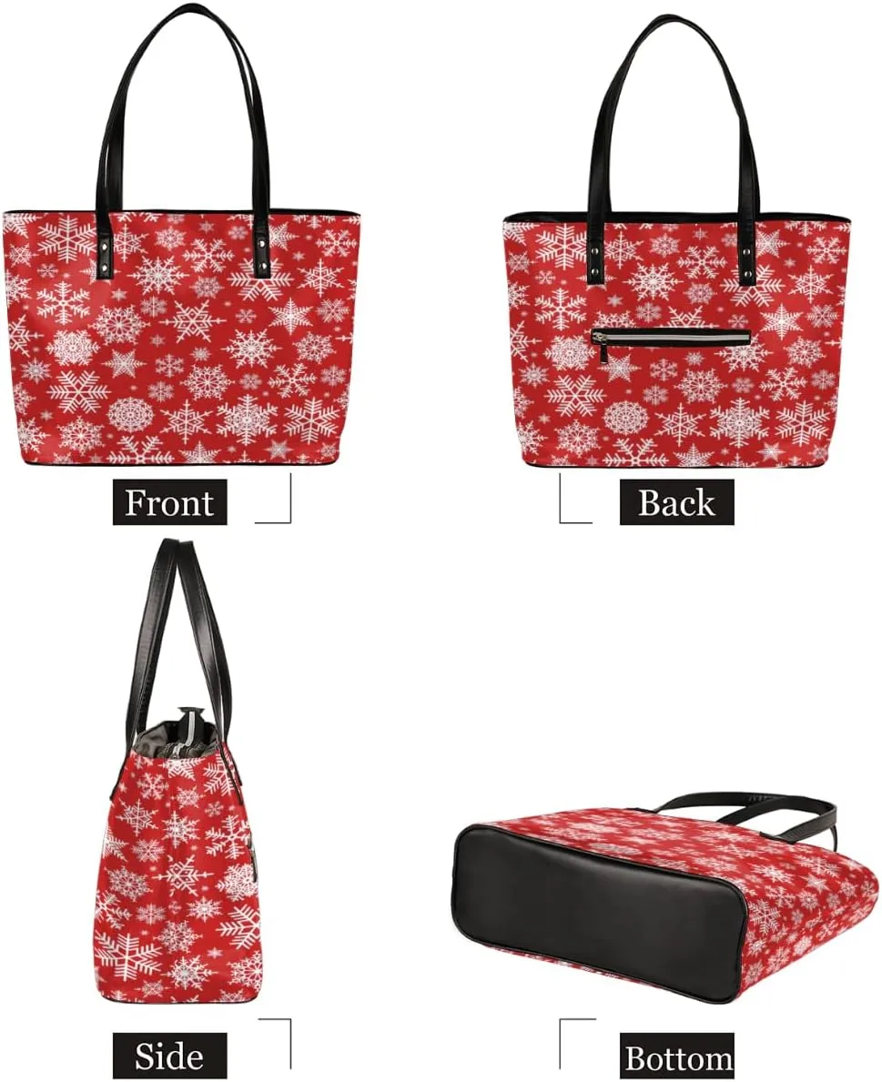 Leather Tote Bag for Women Fashion Shoulder Bag Purses and Handbags Large Capacity Satchel Bags for Work Travel