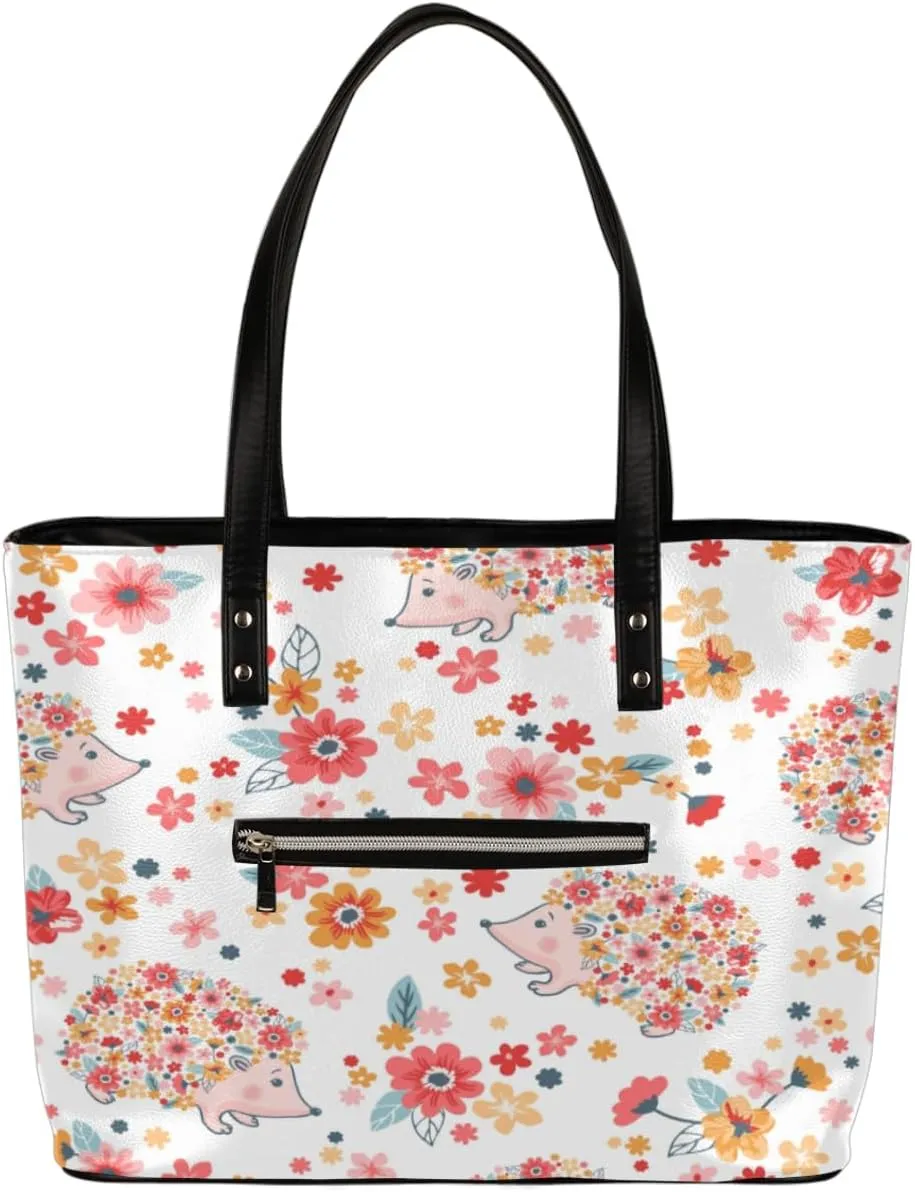 Leather Tote Bag for Women Fashion Shoulder Bag Purses and Handbags Large Capacity Satchel Bags for Work Travel