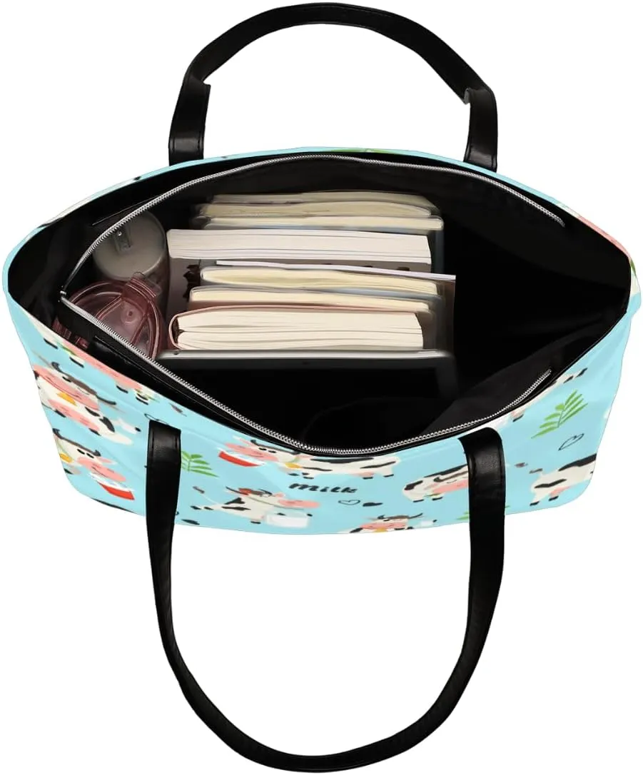Leather Tote Bag for Women Fashion Shoulder Bag Purses and Handbags Large Capacity Satchel Bags for Work Travel