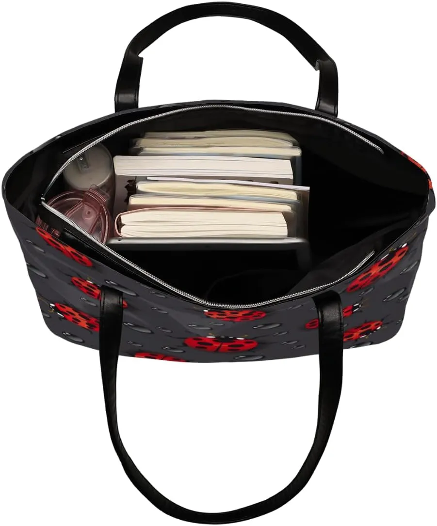 Leather Tote Bag for Women Fashion Shoulder Bag Purses and Handbags Large Capacity Satchel Bags for Work Travel