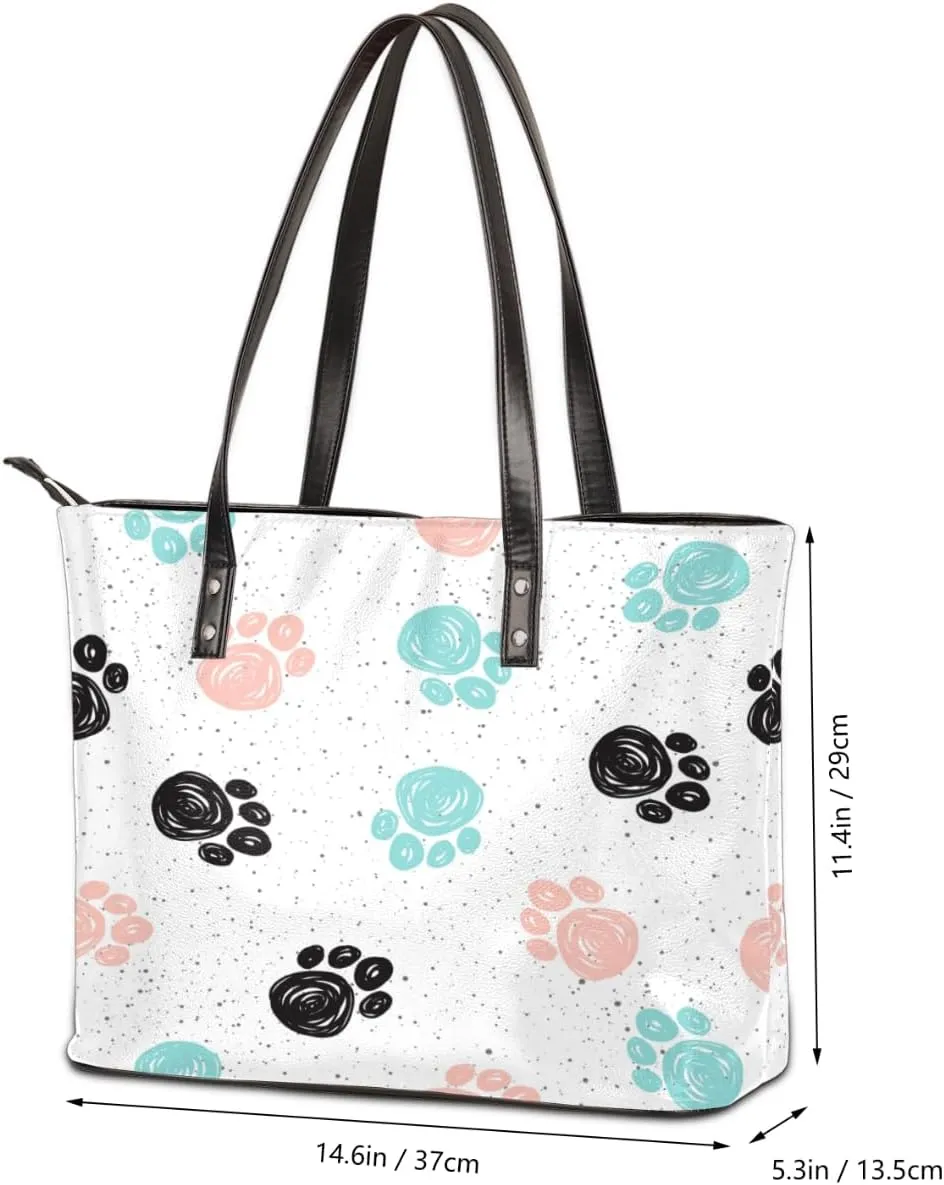 Leather Tote Bag for Women Fashion Shoulder Bag Purses and Handbags Large Capacity Satchel Bags for Work Travel