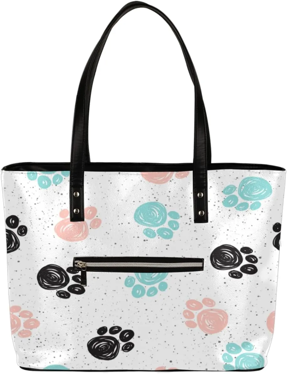 Leather Tote Bag for Women Fashion Shoulder Bag Purses and Handbags Large Capacity Satchel Bags for Work Travel