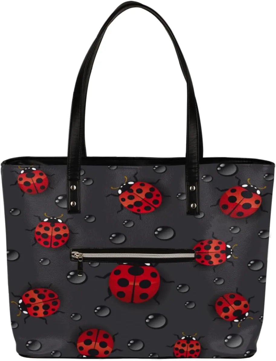 Leather Tote Bag for Women Fashion Shoulder Bag Purses and Handbags Large Capacity Satchel Bags for Work Travel