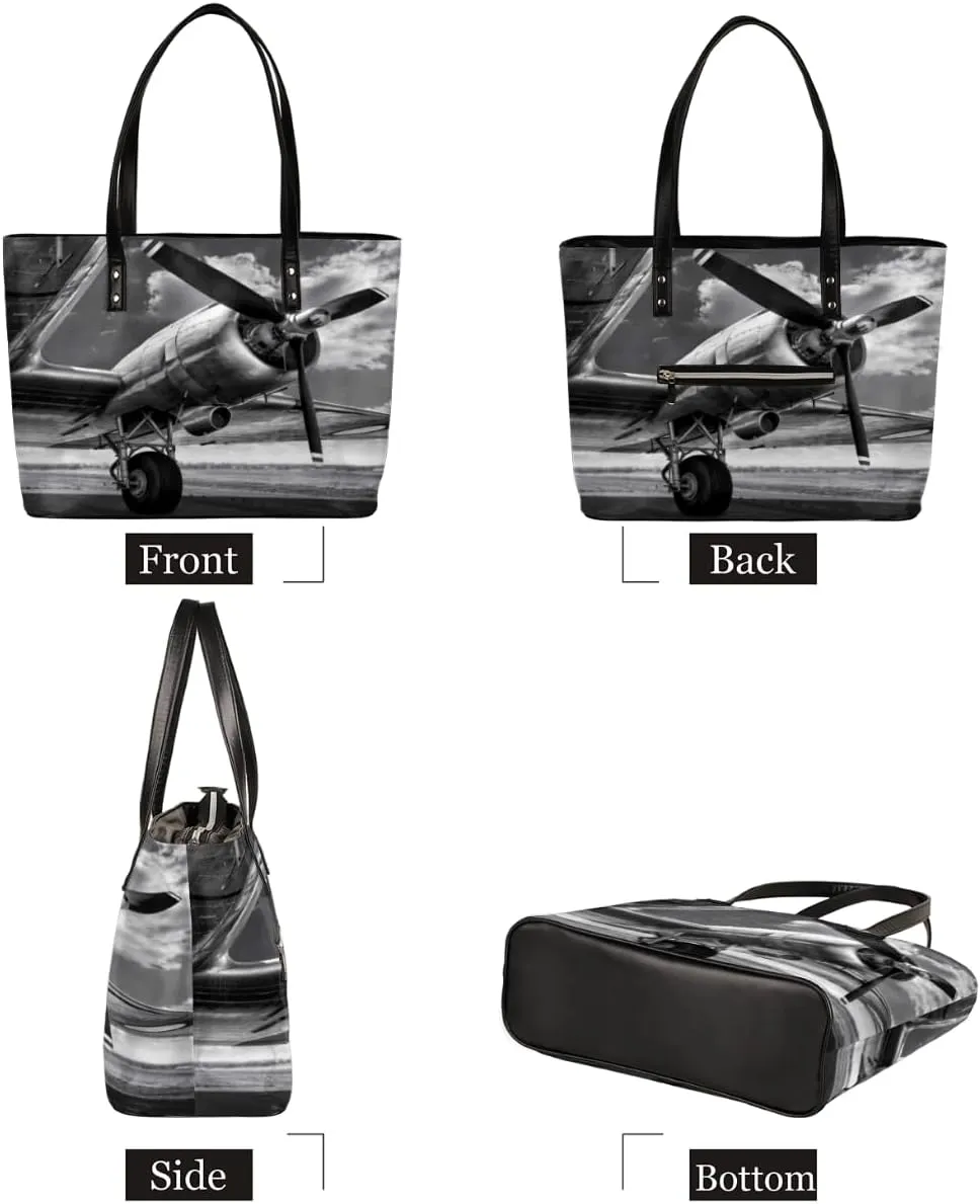 Leather Tote Bag for Women Fashion Shoulder Bag Purses and Handbags Large Capacity Satchel Bags for Work Travel